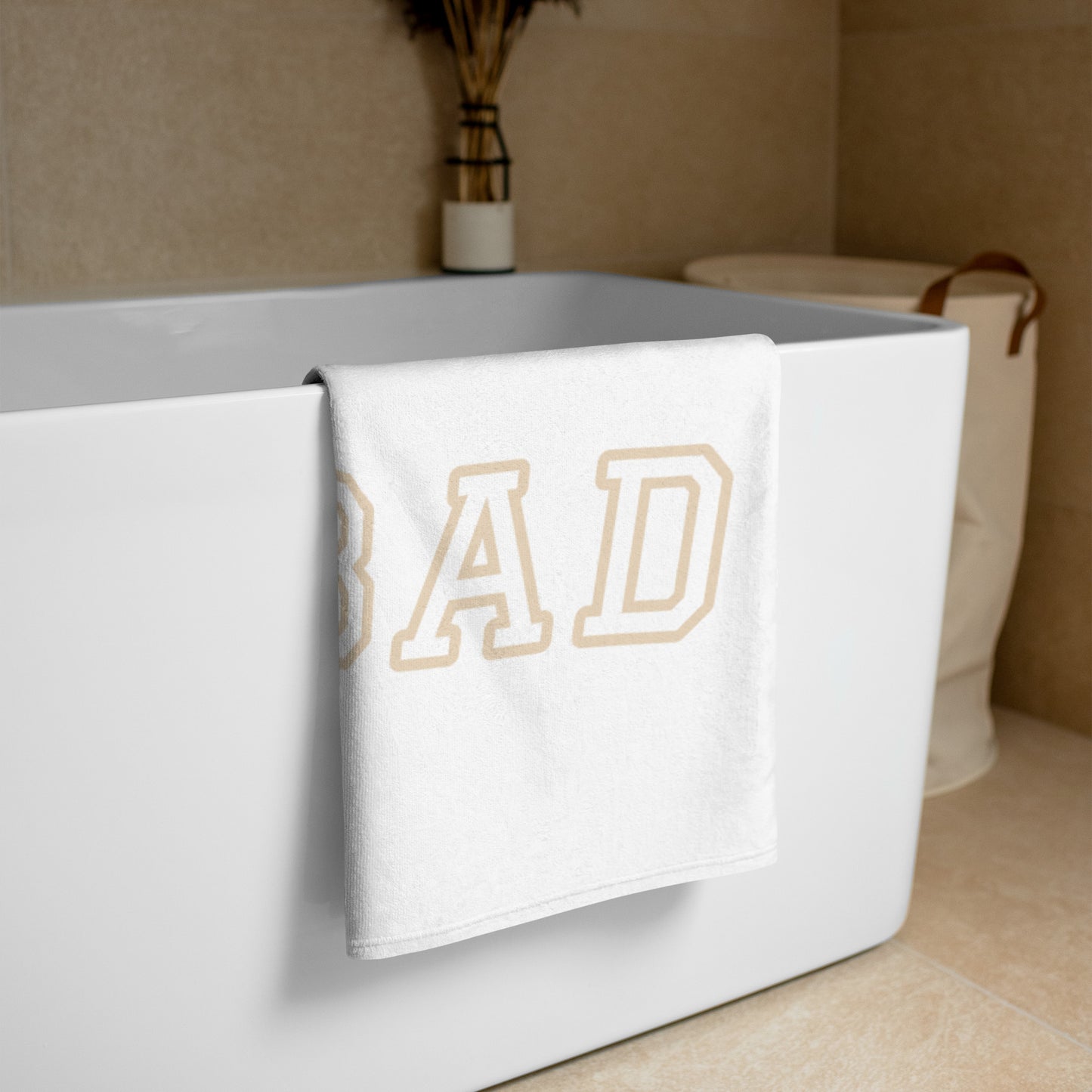 A Carlsbad "University" style Towel